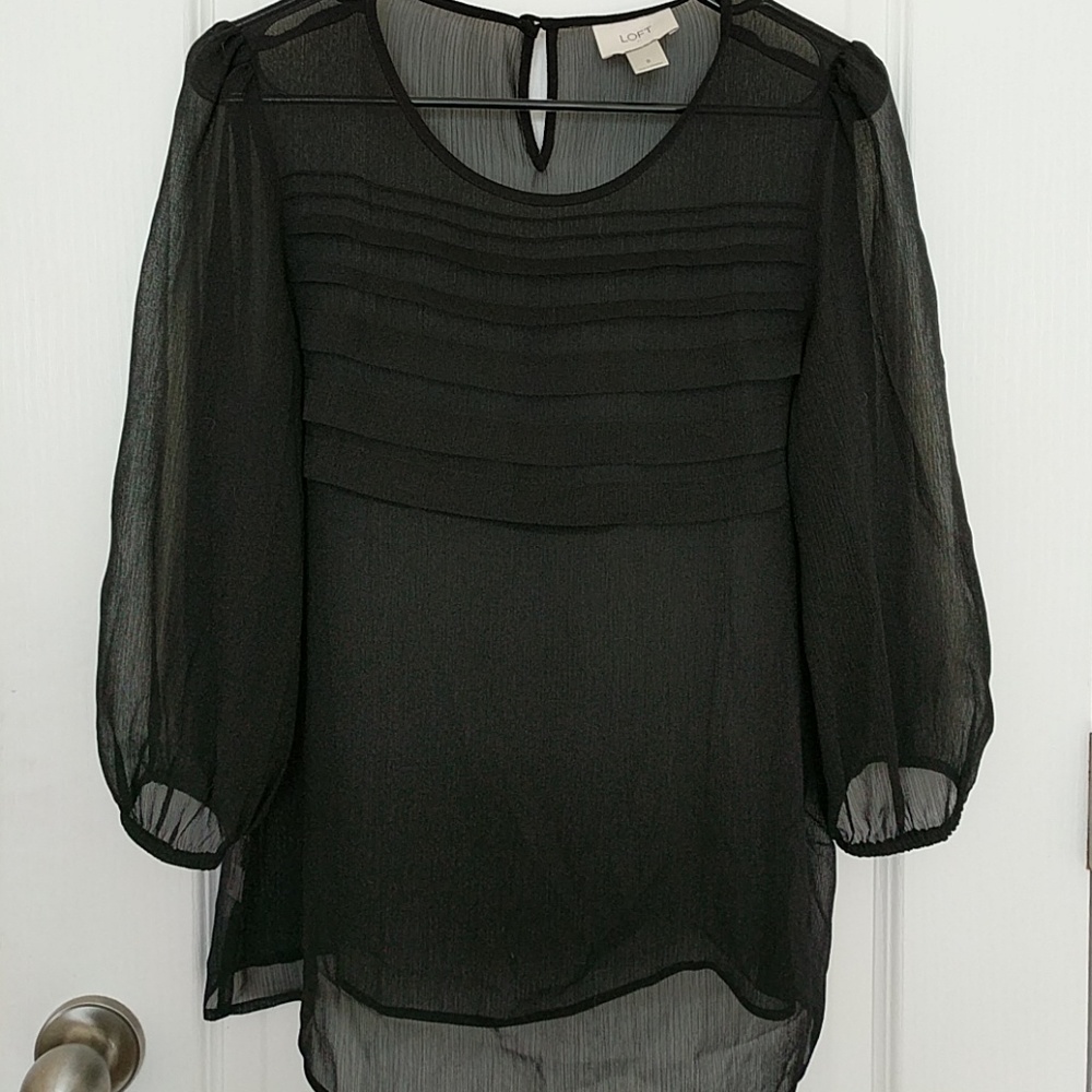 Sheer black blouse